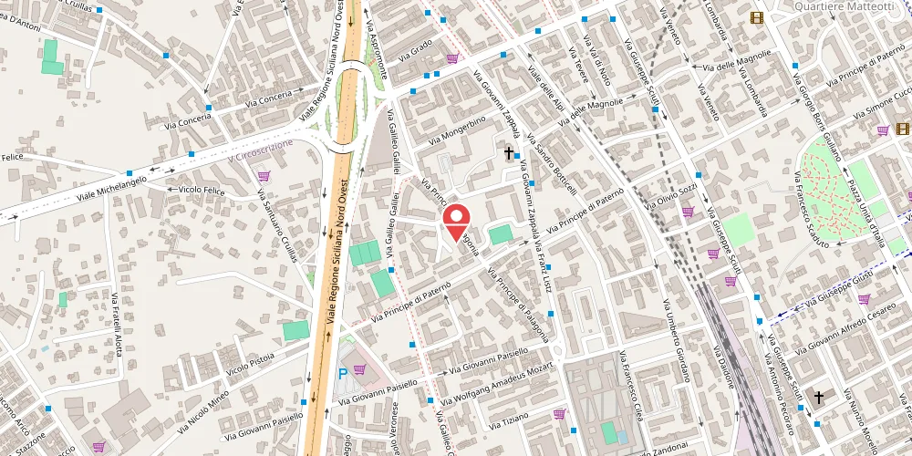Mappa della sede Megatek in Via Principe di Palagonia 84/F, Palermo
